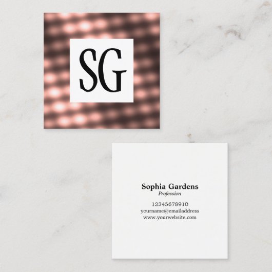 Square Panel - Initials - 140716(07) Quadratische Visitenkarte (Vorne/Hinten)