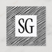 Square Panel - Initials - 151116(01) Quadratische Visitenkarte (Vorderseite)