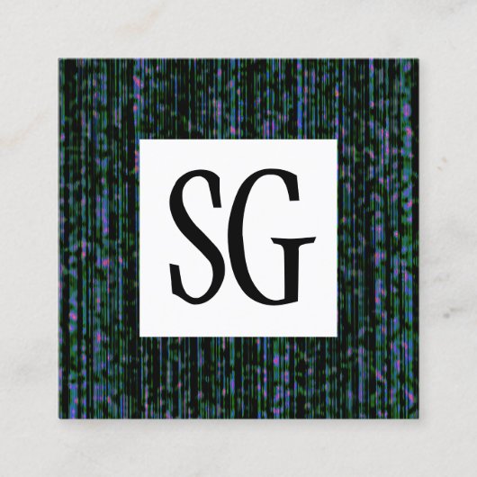 Square Panel - Initials - 151116(04) Quadratische Visitenkarte (Vorderseite)