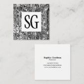 Square Panel - Initials - 161116(03) Quadratische Visitenkarte (Vorne/Hinten)
