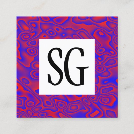 Square Panel - Initials - 161116(05) Quadratische Visitenkarte (Vorderseite)