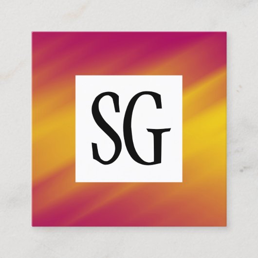 Square Panel - Initials - 161116(08) Quadratische Visitenkarte (Vorderseite)
