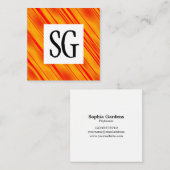 Square Panel - Initials - 161116(09) Quadratische Visitenkarte (Vorne/Hinten)