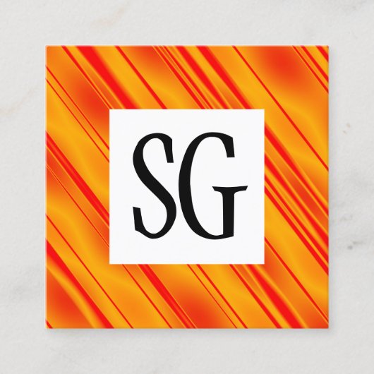 Square Panel - Initials - 161116(09) Quadratische Visitenkarte (Vorderseite)