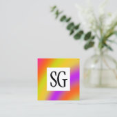 Square Panel - Initials - 171116(01) Quadratische Visitenkarte (Stehend Vorderseite)