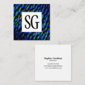 Square Panel - Initials - 190716(03) Quadratische Visitenkarte (Vorne/Hinten)