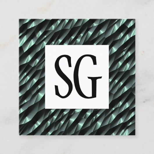 Square Panel - Initials - 190716(04) Quadratische Visitenkarte (Vorderseite)