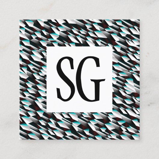 Square Panel - Initials - 190716(06) Quadratische Visitenkarte (Vorderseite)