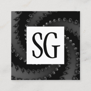 Square Panel - Initials - Fraktal Vortex 02 Quadratische Visitenkarte