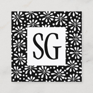 Square Panel - Initials - Muster 20818 Quadratische Visitenkarte