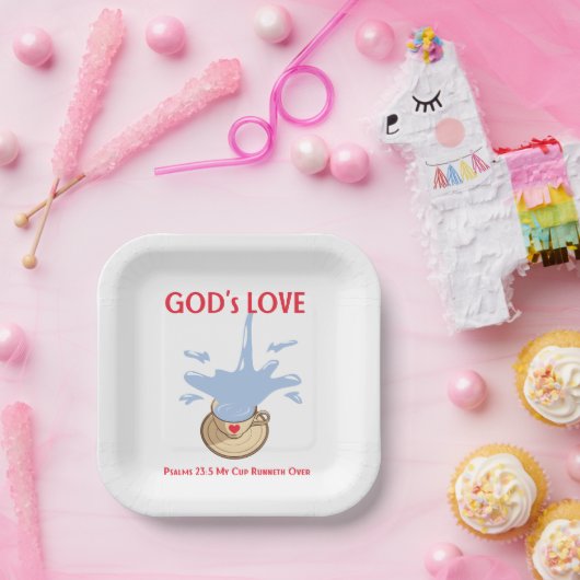 Square Paper Plate set with scripture Pappteller (Party)