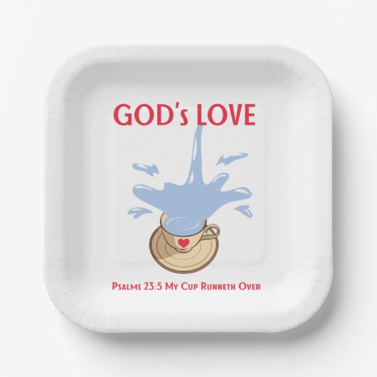 Square Paper Plate set with scripture Pappteller (Vorderseite)