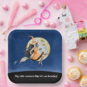 Square Paper Teller, Witch's Sweet Ride Pappteller (Party)