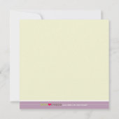 Square Patchwork Lilac Designer Geburtsankündigung Ankündigung (Rückseite)