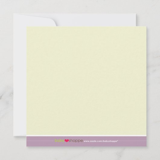 Square Patchwork Lilac Designer Geburtsankündigung Ankündigung (Rückseite)