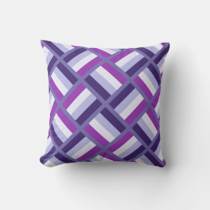 Square Pattern - Blau Lila Kissen