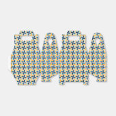 Square Pattern - Gold und Blau Geschenkschachtel (Ungefaltet)