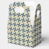 Square Pattern - Gold und Blau Geschenkschachtel (Geöffnet)
