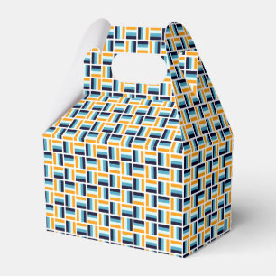 Square Pattern - Gold und Blau Geschenkschachtel