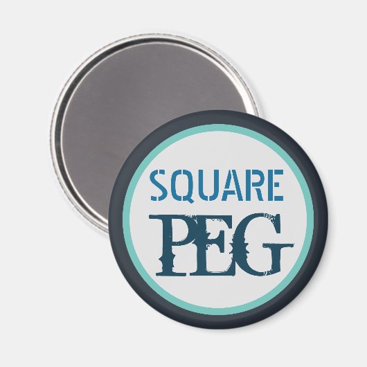 Square Peg Magnet (Vorderseite/Rückseite)