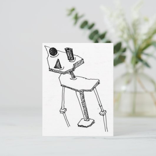 Square Peg Postkarte (Stehend Vorderseite)