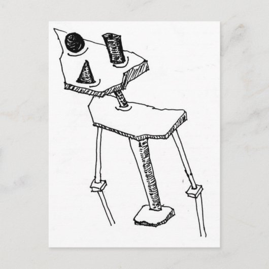 Square Peg Postkarte (Vorderseite)