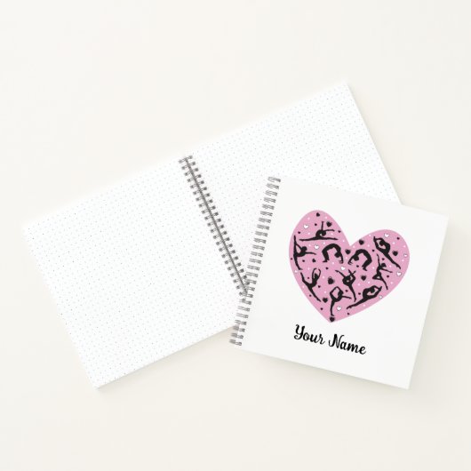 Square Personalized Rhythmic Gymnastics Notebook Notizblock (Innenseite)