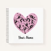 Square Personalized Rhythmic Gymnastics Notebook Notizblock (Vorderseite)