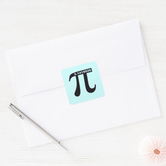 Square Pi Sticker (blau) (Umschlag)