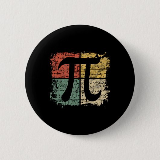 Square Pi Symbol Gift Math Gleichungen Pi Day Teac Button (Vorderseite)