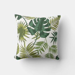 Square pillows with a tropical leaf pattern kissen