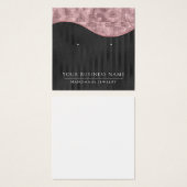 Square Pink Black Glam Earring Display Cards (Vorne & Hinten)