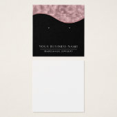 Square Pink Black Glam Earring Display Cards (Vorne & Hinten)