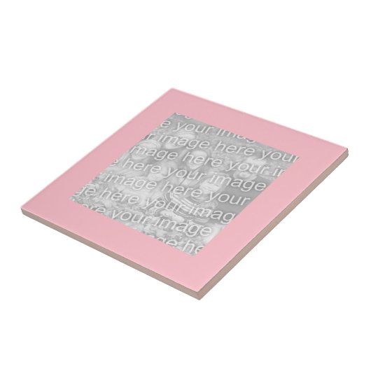 Square Pink Border Foto Fliese (Seite)
