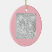 Square Pink Border Foto Keramikornament (Rechts)