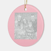 Square Pink Border Foto Keramikornament (Links)