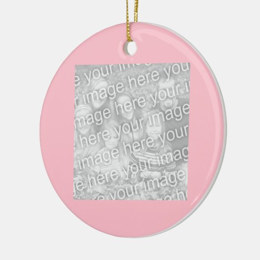 Square Pink Border Foto Keramikornament (Links)