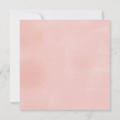 Square Pink Floral Peonies Hochzeitseinladung Einladung (Rückseite)