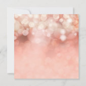 Square Pink Pastel Bokeh Sparkle Brautparty Einladung (Rückseite)