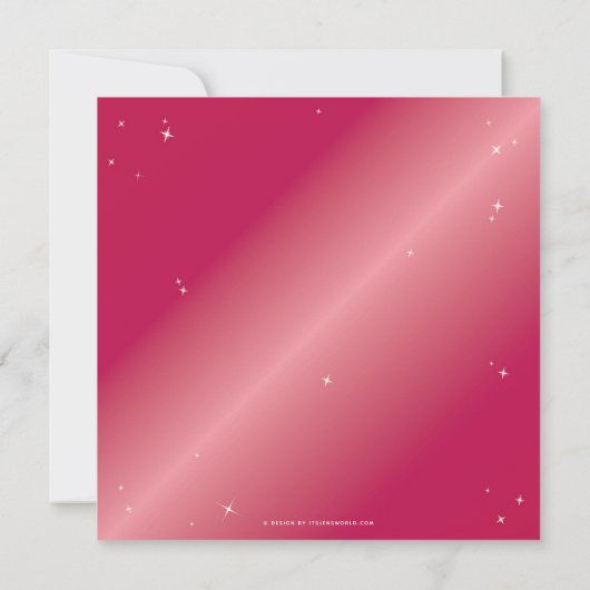 Square Pink Sparkling Spider Web Halloween-Party Einladung (Rückseite)