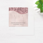 Square Pink Stripes Glam Earring Display Cards (Schreibtisch)