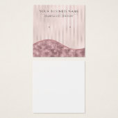 Square Pink Stripes Glam Earring Display Cards (Vorne & Hinten)