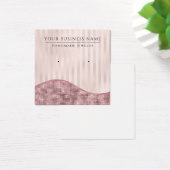 Square Pink Stripes Glam Earring Display Cards (Schreibtisch)