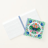 Square Polish Rooster Pattern Notizblock (Innenseite)