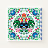 Square Polish Rooster Pattern Notizblock (Rückseite)