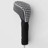 Square Polka Driver Golf Head Cover Headcover (angewinkelt)