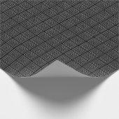 Square Prisms Schwarz-weiß Geschenkpapier (Ecke)