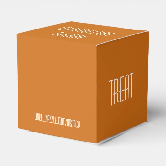 Square Pumpkin Halloween Gefallen Box - Trick oder Geschenkschachtel (Rückseite)