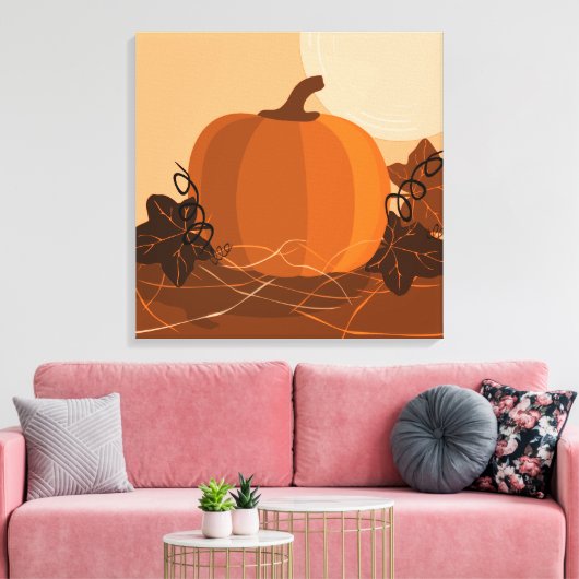 Square Pumpkin Orange Kitchen Wall Decke Leinwanddruck (Insitu (Wohnzimmer))