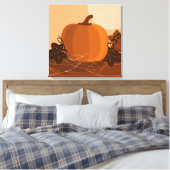 Square Pumpkin Orange Kitchen Wall Decke Leinwanddruck (Insitu (Schlafzimmer))